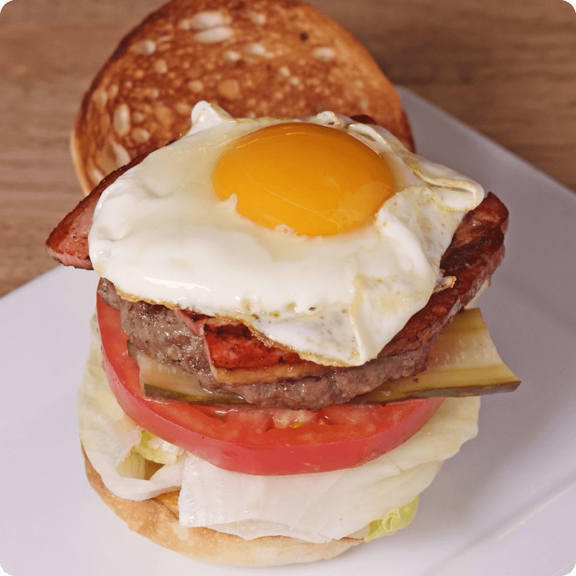 bacon egg burger